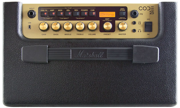 panneau audio de l’ampli marshall